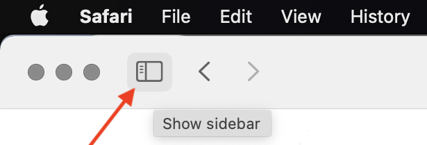 Safari Show Sidebar