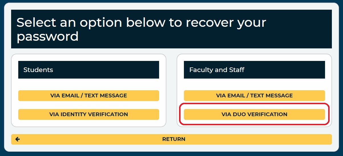 Recover Password via Email or Text Message