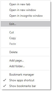 Chrome Right Click Bookmark