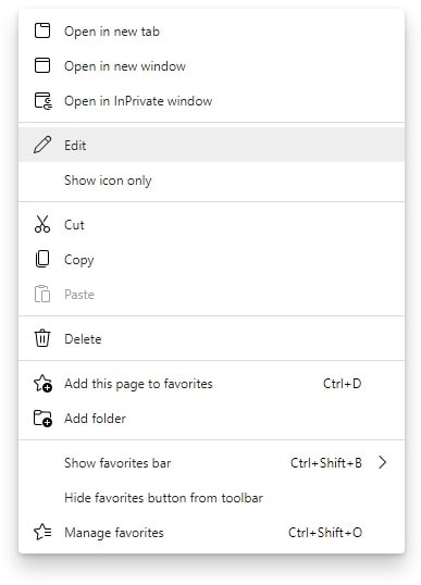 Chrome Right Click Bookmark